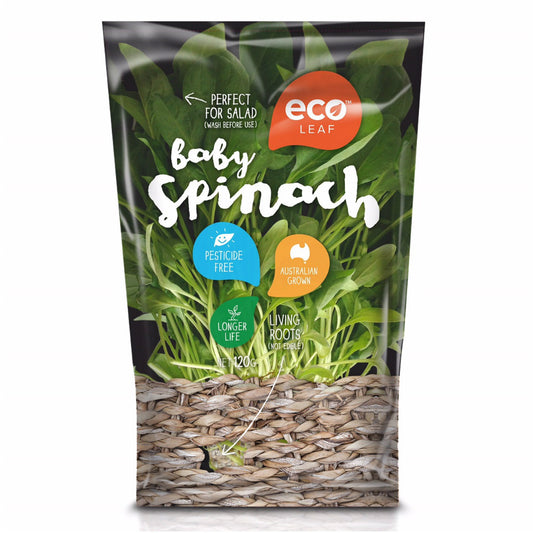 Spinach Baby - Salad (120g) Eco Leaf , S13M-Veg - HFM, Harris Farm Markets
