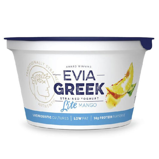 Evia Greek Strained Yoghurt Lite Mango 170g