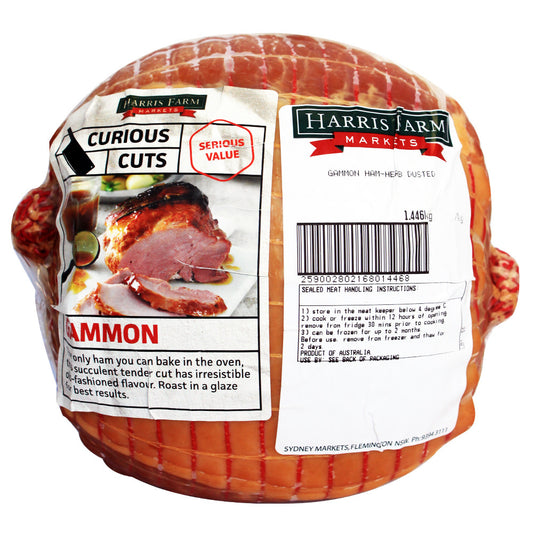 Gammon Ham Herb Dusted (1.25-1.35kg) , Frdg5-Meat - HFM, Harris Farm Markets
