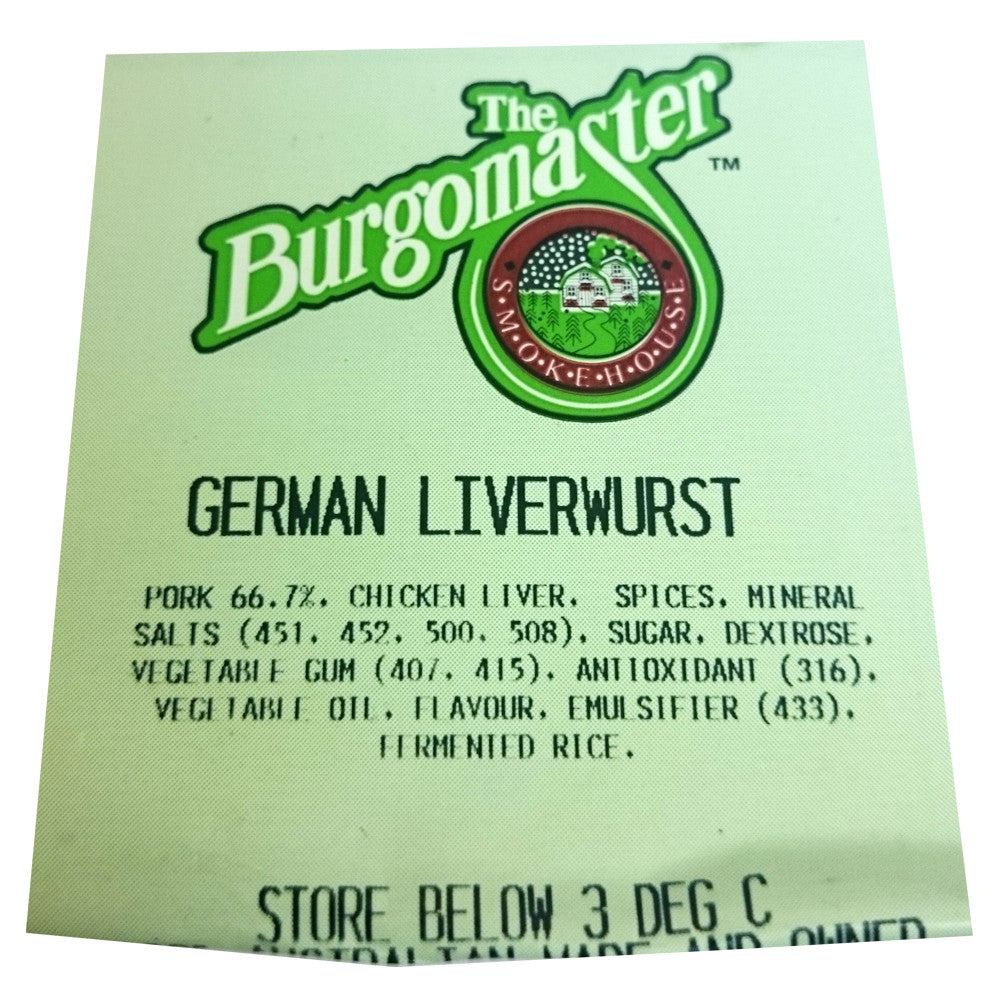 German Liverwurst (200g) Burgomaster , Frdg4-Deli - HFM, Harris Farm Markets
 - 2