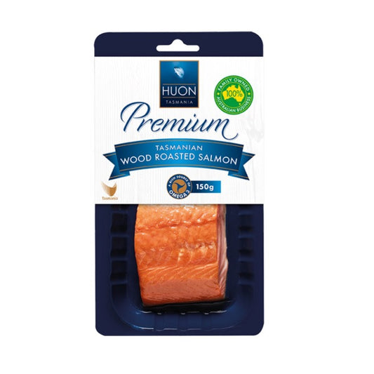Huon Premium Tasmanian Wood Roasted Salmon Natural 150g
