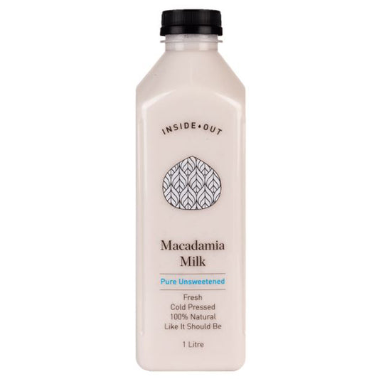 Inside Out - Macadamia Milk Unsweetened - Cold Pressed (1L)