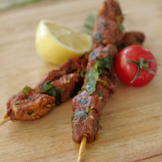 Lamb Brochette kebab with cumin, paprika, garlic, salt, pepper, corriander and parsley B&C min 90g ea , Butcher - Butcher, Harris Farm Markets
