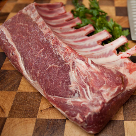 Lamb Rack French Argyle 100% Pasture Fed Free Range Hormone Free 375-625g , Frdg5-Meat - HFM, Harris Farm Markets
