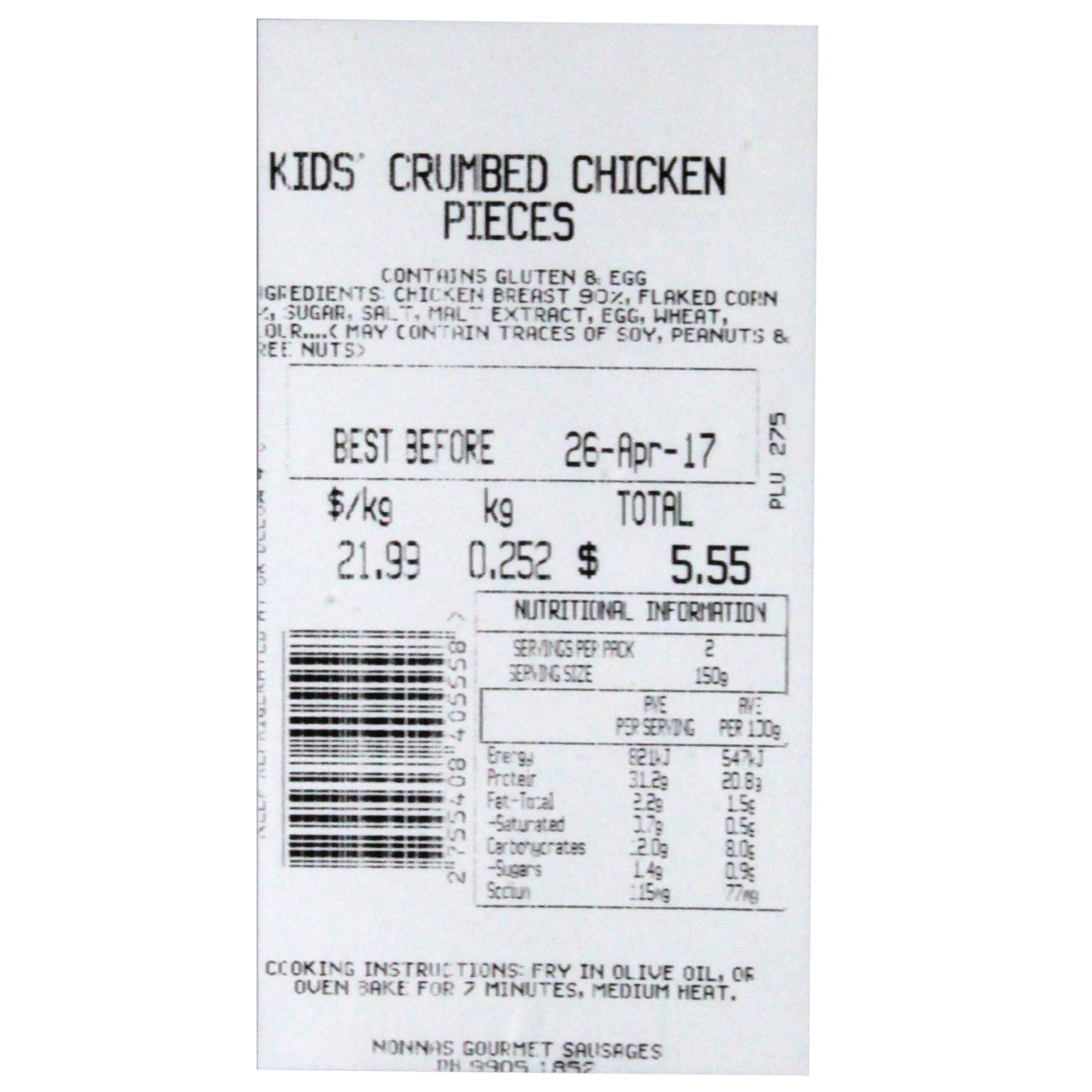 Nonna's Chicken - Kids Crumbed Pieces | Harris Farm Online