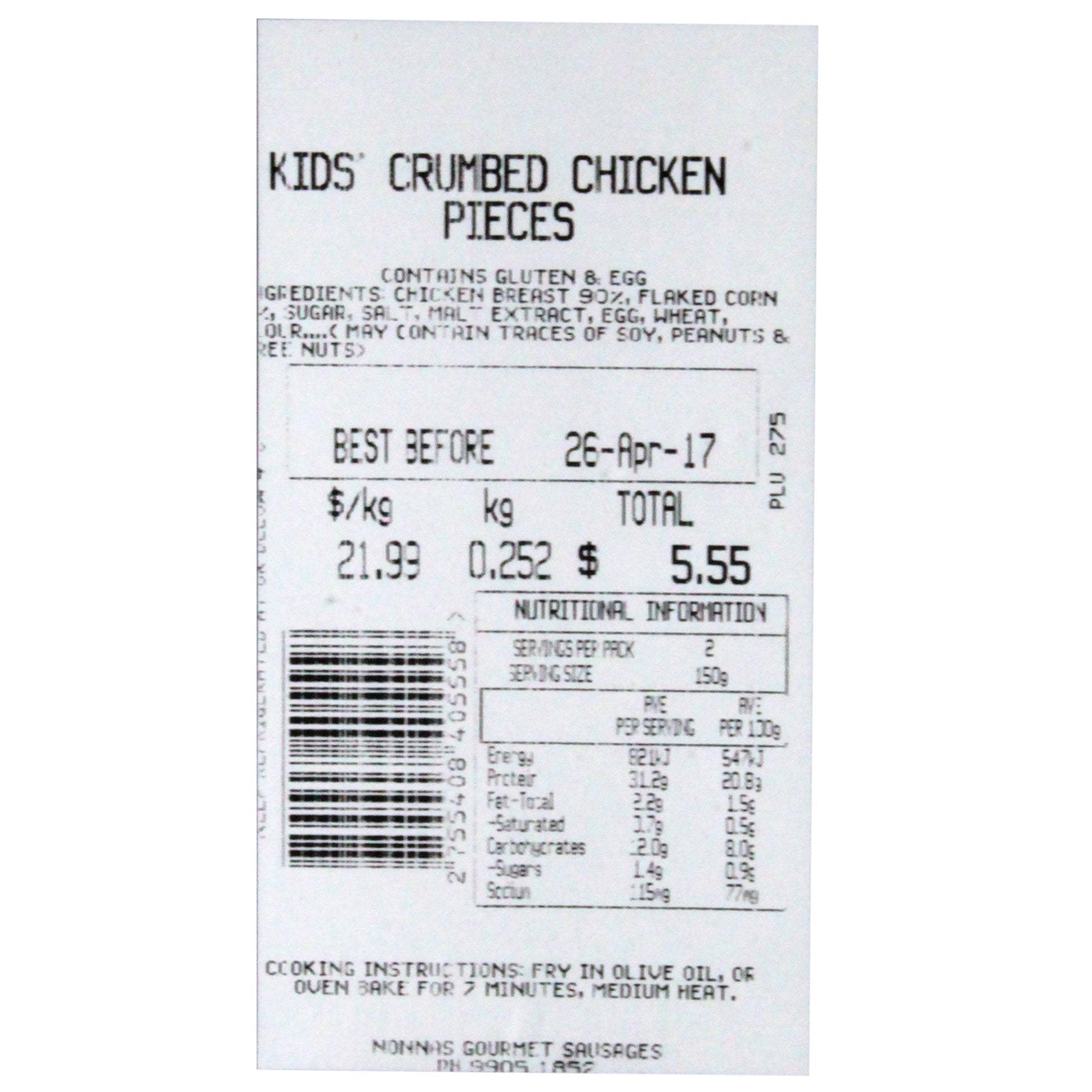 Nonna's Chicken - Kids Crumbed Pieces | Harris Farm Online
