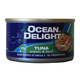 Ocean Delight Tuna Tomato Basil 95g , Grocery-Can or Jar - HFM, Harris Farm Markets
