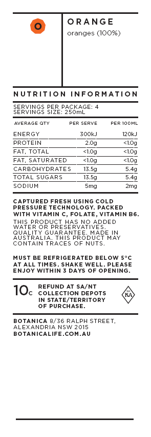 Botanica Cold Pressed Orange 1L , Frdg1-Drinks - HFM, Harris Farm Markets
 - 2