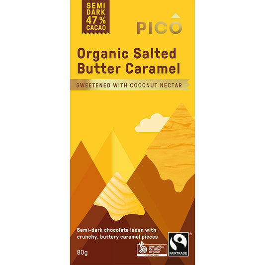 Pico - Chocolate Semi Dark - Organic Salted Butter Caramel (80g)