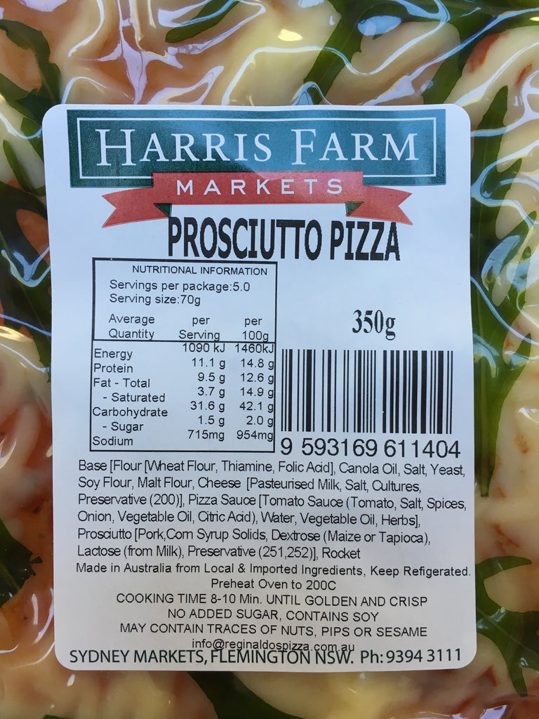 Harris Farm Pizza Prosciutto 350g Harris Farm Markets