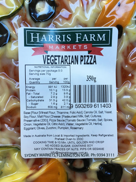 Harris Farm - Pizza Vegetarian | Harris Farm Online