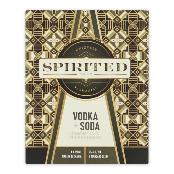 Spirited Sparkling Vodka Soda Can 4 x 250ml