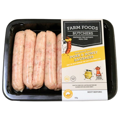 Sausages - Pork & Honey (500g) Farm Foods