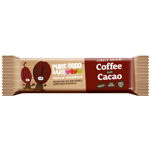 Pure Good Bars Single Origin Coffee Cacao 40g , Grocery-Confection - HFM, Harris Farm Markets
