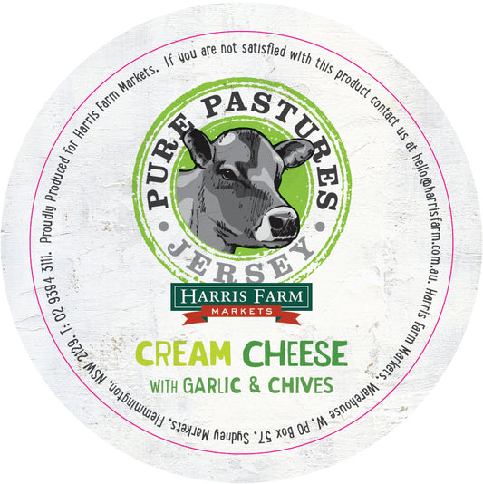 Pure Pastures - Cream Cheese - Garlic & Chive Tub (200g)
