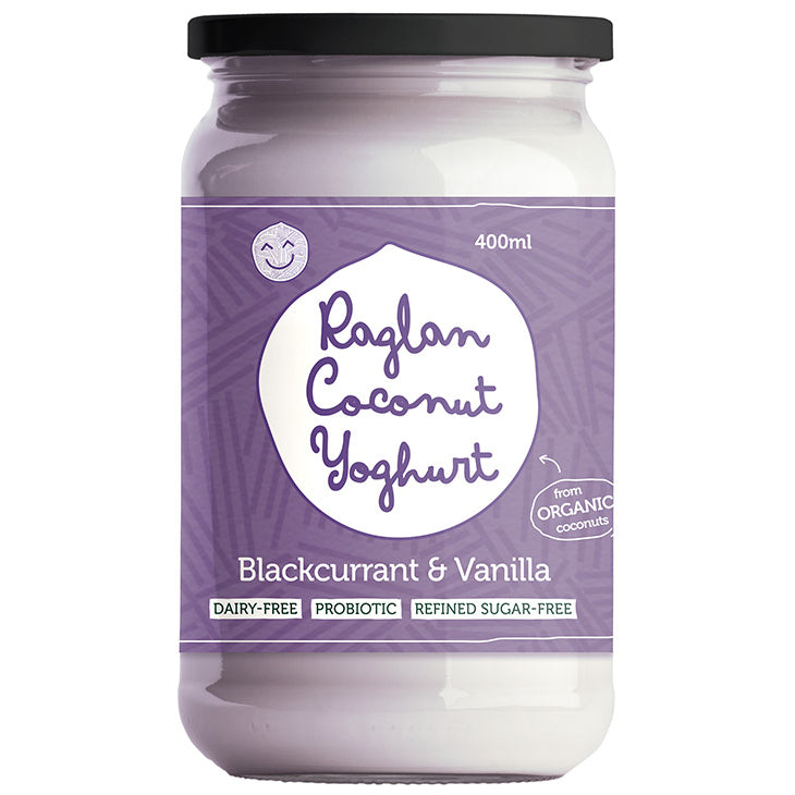Raglan - Probiotic Coconut Yoghurt - Greek Style - Blackcurrant & Vanilla (400mL)