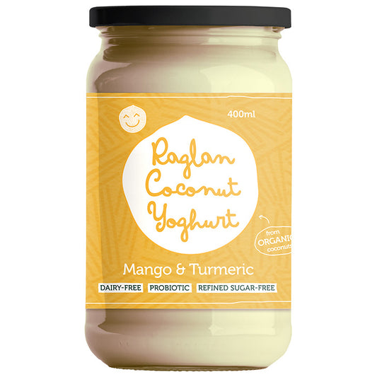 Raglan - Probiotic Coconut Yoghurt - Greek Style - Mango & Turmeric (400mL)