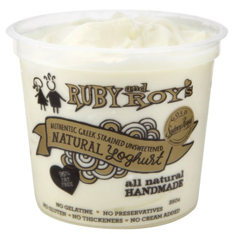 Ruby And Roys Unsweetened Natural Authentic Greek Yoghurt Divine 350g