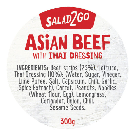 Harris Farm Salad2Go Asian Beef With Thai Dressing 300g