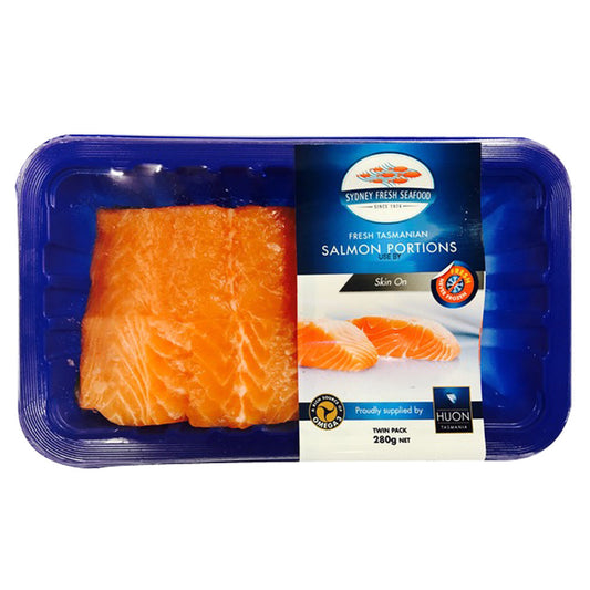 Salmon - Portions Skin On Prepacked (280g) SFS