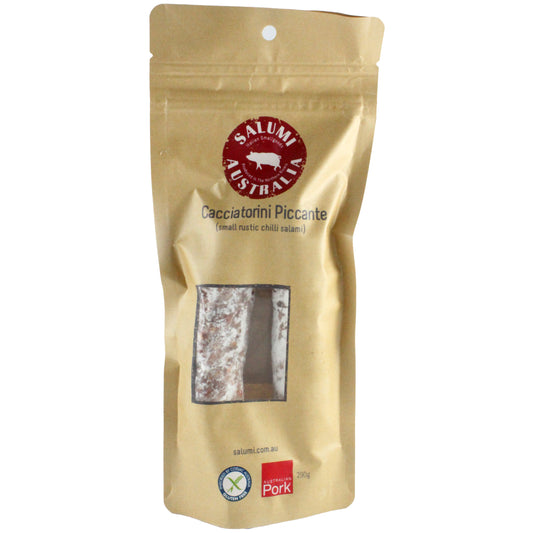 Deli - Salami Cacciatorini Piccante - Small Rustic Chilli (2 pieces, 290g) Salumi