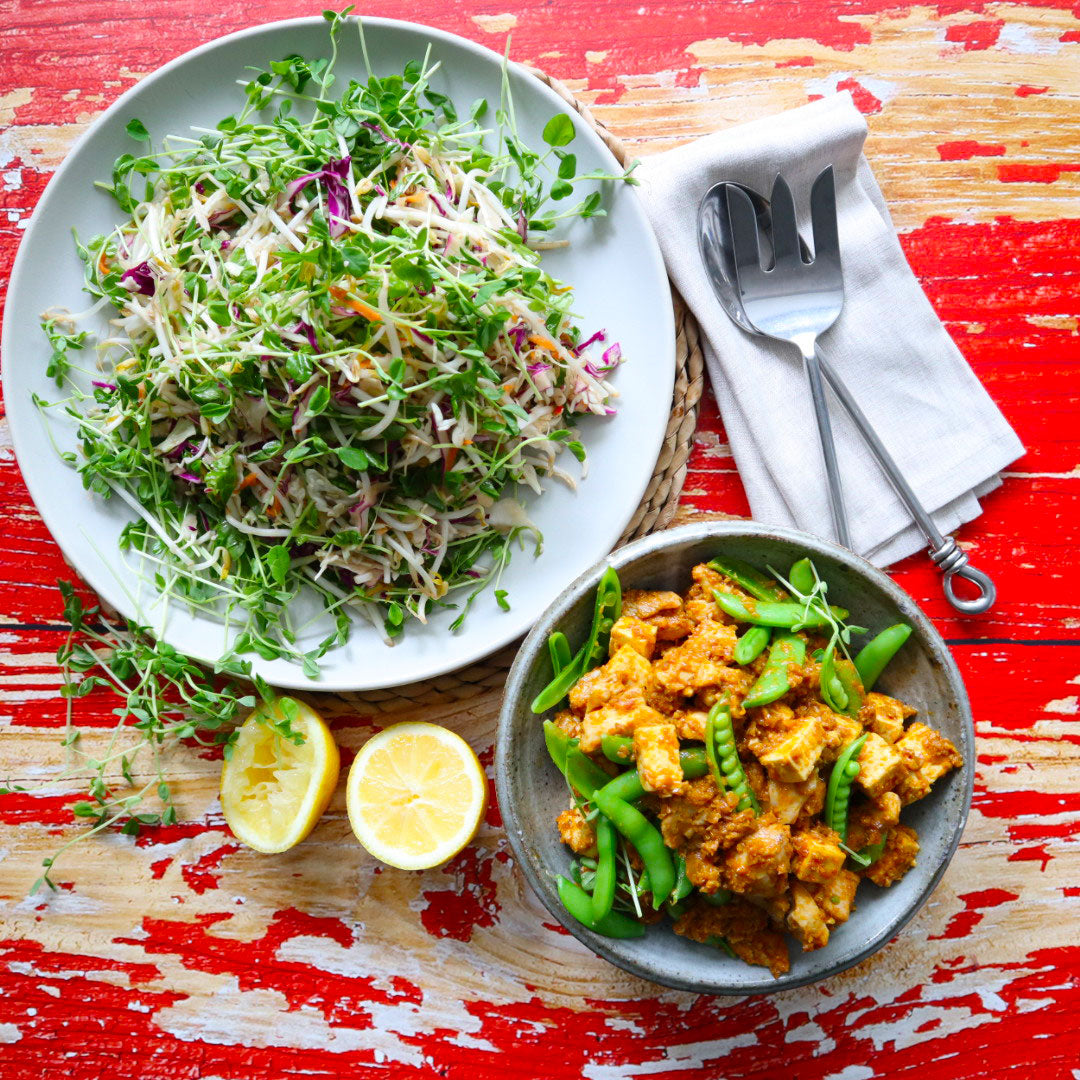 Chicken Tofu Satay Salad