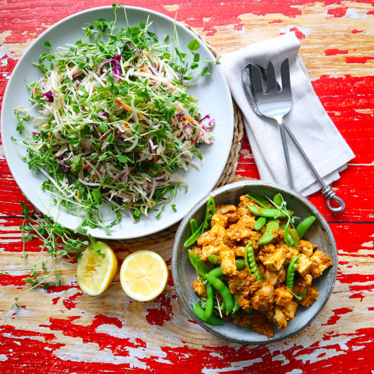 Chicken Tofu Satay Salad