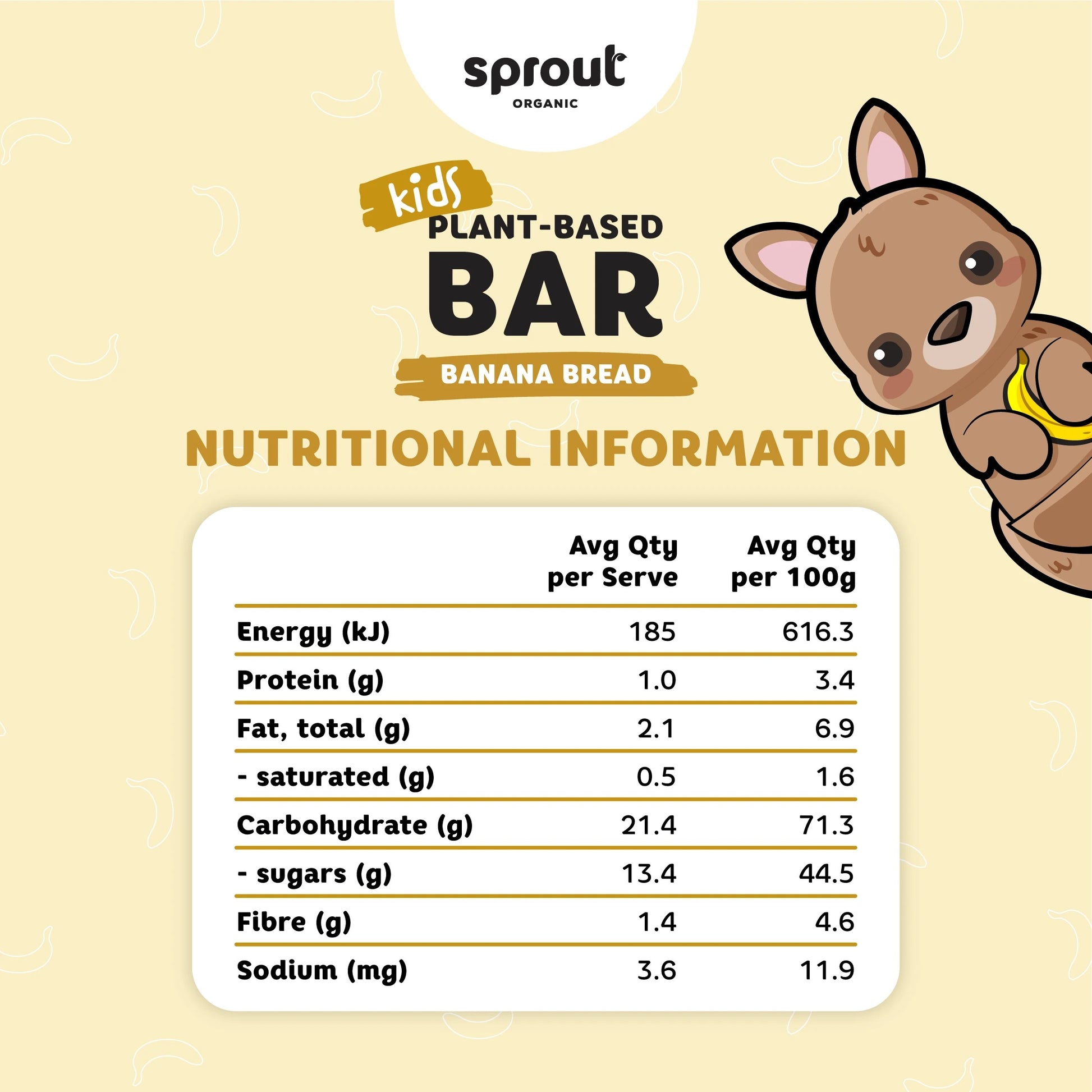 Sprout Organic Plant-based Banana Bread Bar | Harris Farm Online