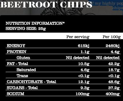 Thomas Chipman - Vegetable Chips - Beetroot G/F (75g)