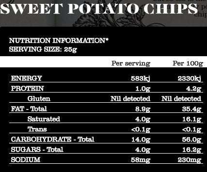 Thomas Chipman - Vegetable Chips - Sweet Potato G/F (75g)