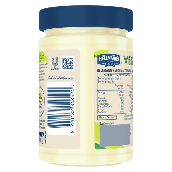 Hellmann's Vegan Mayonnaise Jar 270g Harris Farm Markets
