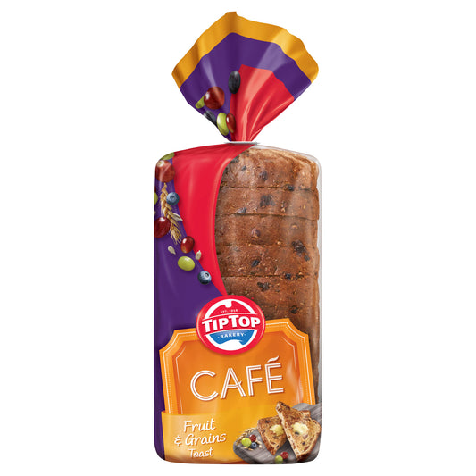Tip Top Cafe Fruit Grains Toast 650g , Z-Bakery - HFM, Harris Farm Markets
