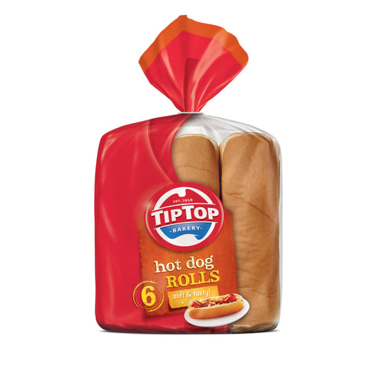 Tip Top Hot Dog Rolls x6