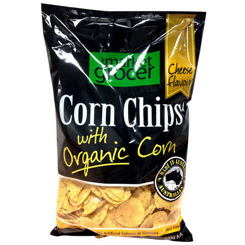 Market Grocer Organic Corn Chips Cheese 500g , Grocery-Confection - HFM, Harris Farm Markets
