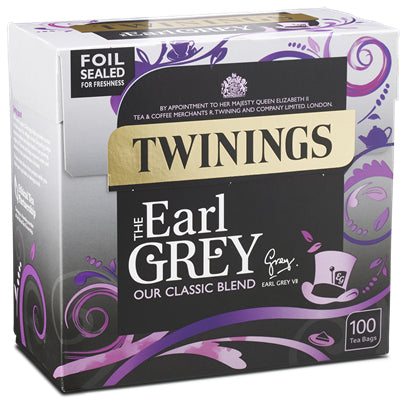 Twinings - Teabags Earl Grey (100 Teabags, 250g)