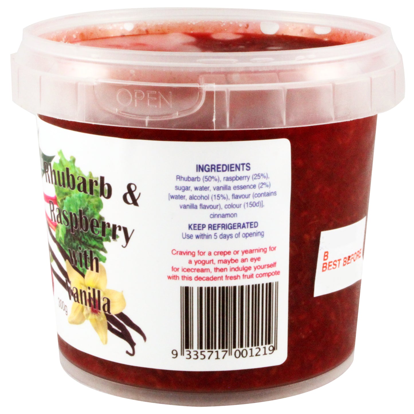 Vegetali - Dessert Rhubarb & Raspberry with Vanilla (300g)