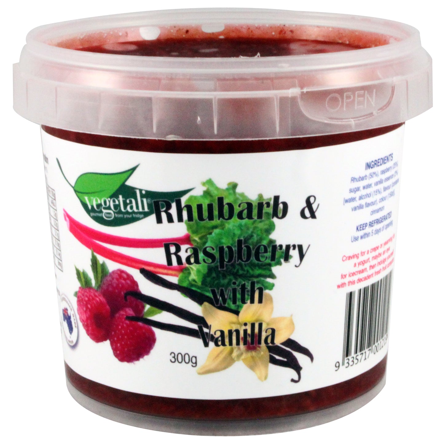 Vegetali - Dessert Rhubarb & Raspberry with Vanilla (300g)