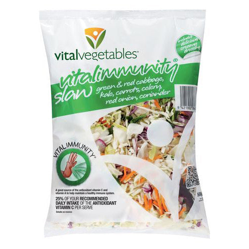 Vitalvegetables Vitalimmunity Slaw Prepacked Salad 500g