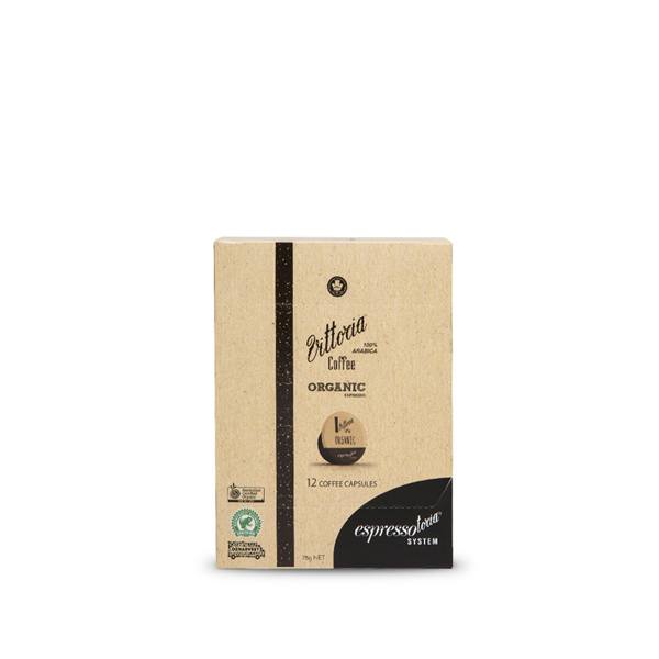 Vittoria Coffee Organic Espresso 12 Espressotoria System Capsules | Harris Farm Online