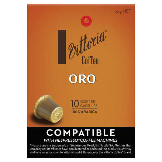 Vittoria Coffee ORO 10 Compatible Capsules 52g