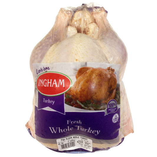 Turkey Whole Ingham 6-7kg size 60 , Frdg5-Meat - HFM, Harris Farm Markets
