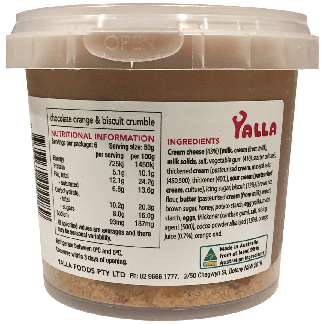 Yalla - Cheesecake - Chocolate Orange & Biscuit Crumble (300g)