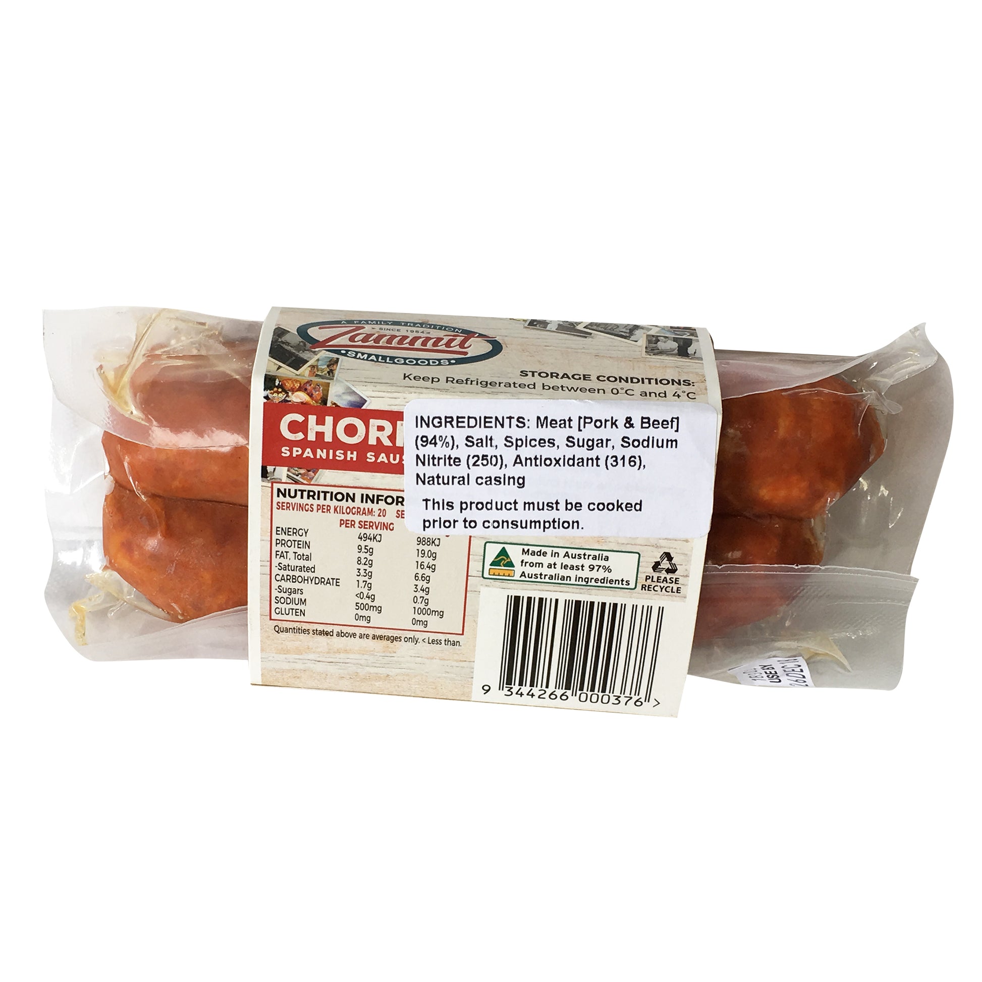 Zammit - Chorizo - Spanish Sausages  | Harris Farm Online
